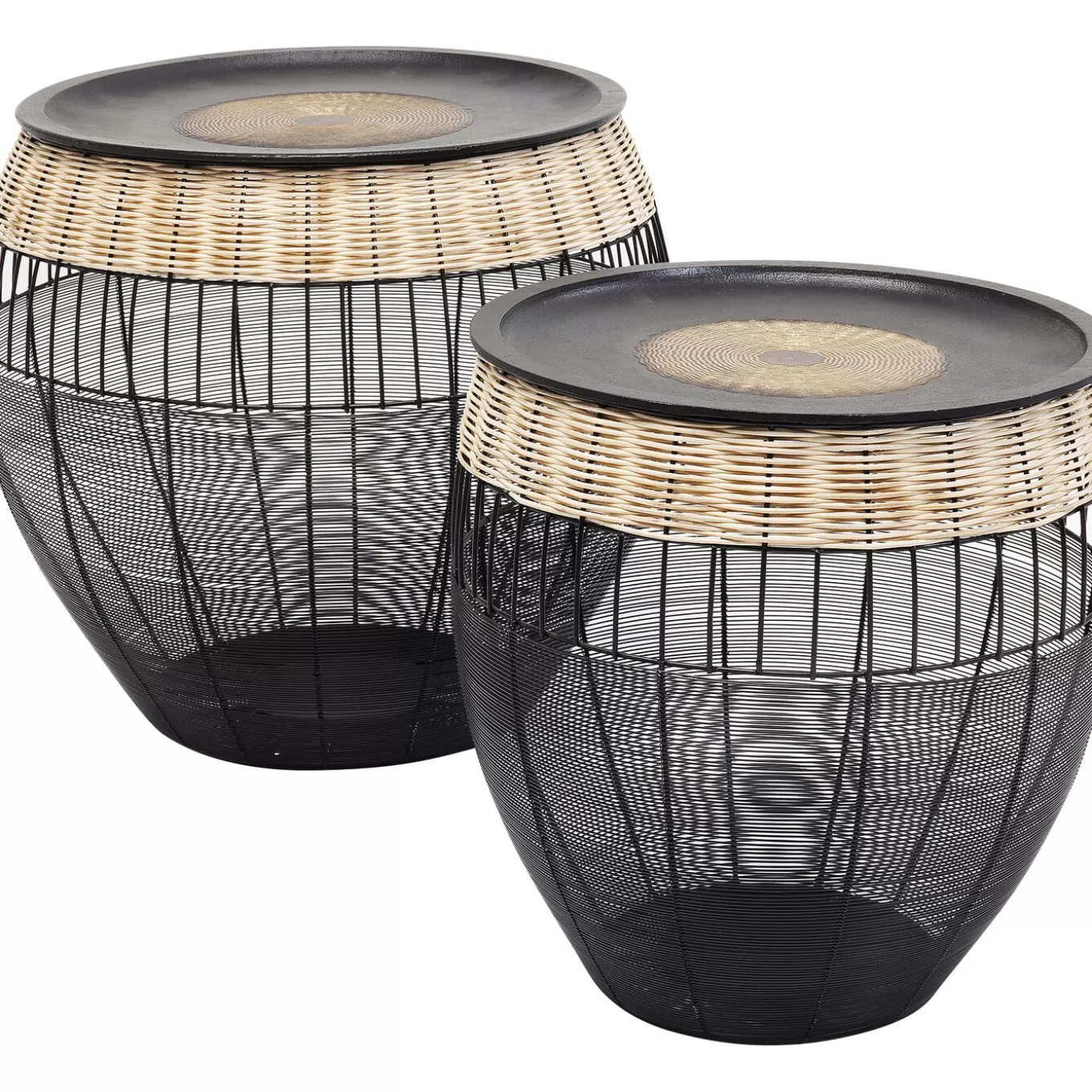 Side Table African Drums (2/Set)^KARE Design Online