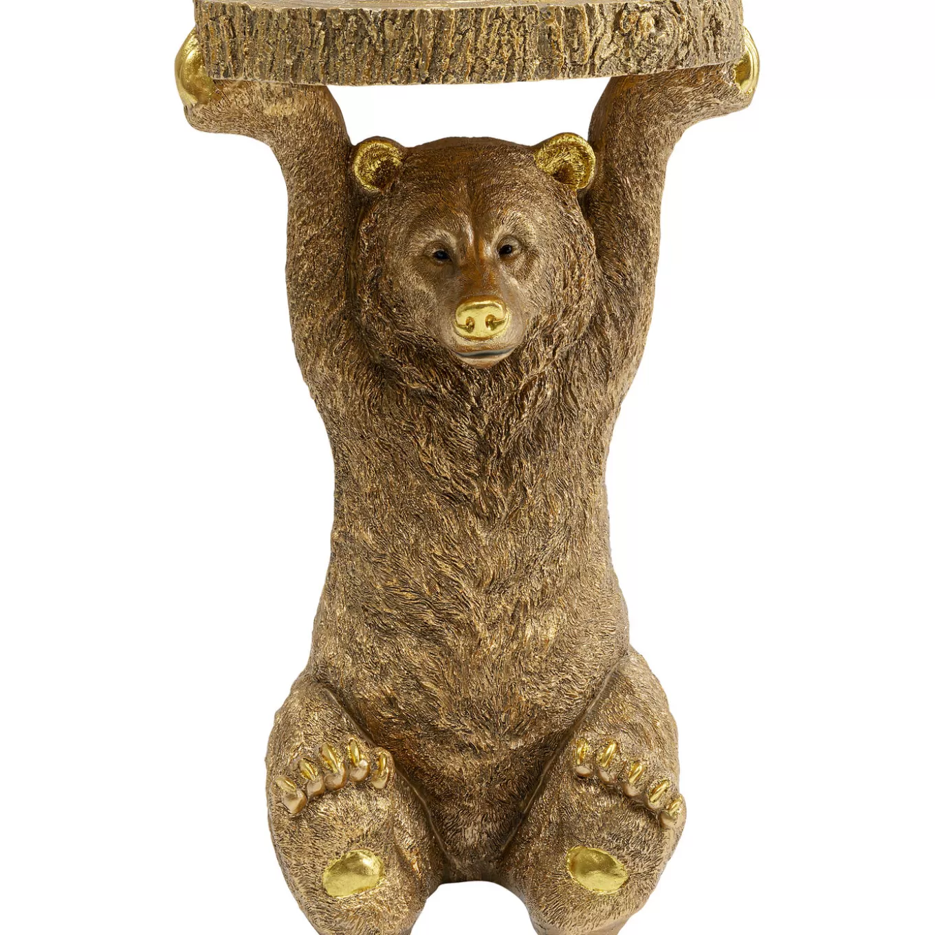 Side Table Animal Bear Gold 35X34Cm^KARE Design Store