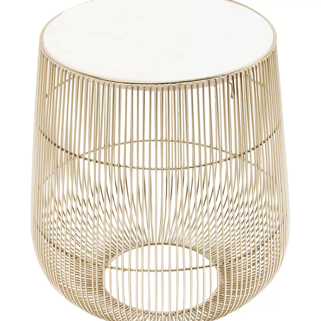 Side Table Beam White Marble Brass O32Cm^KARE Design Flash Sale