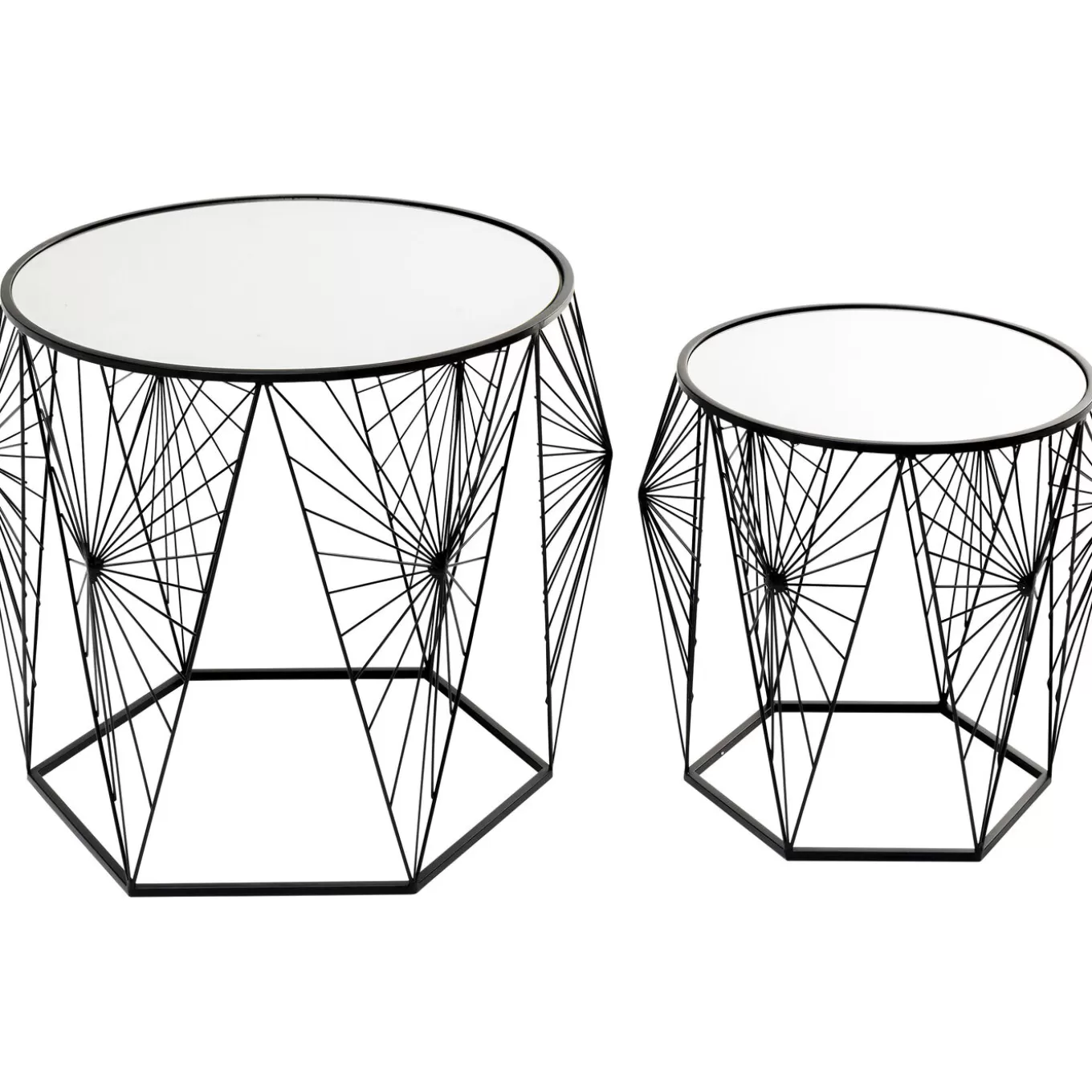 Side Table Cobweb Black (2/Set)^KARE Design Fashion