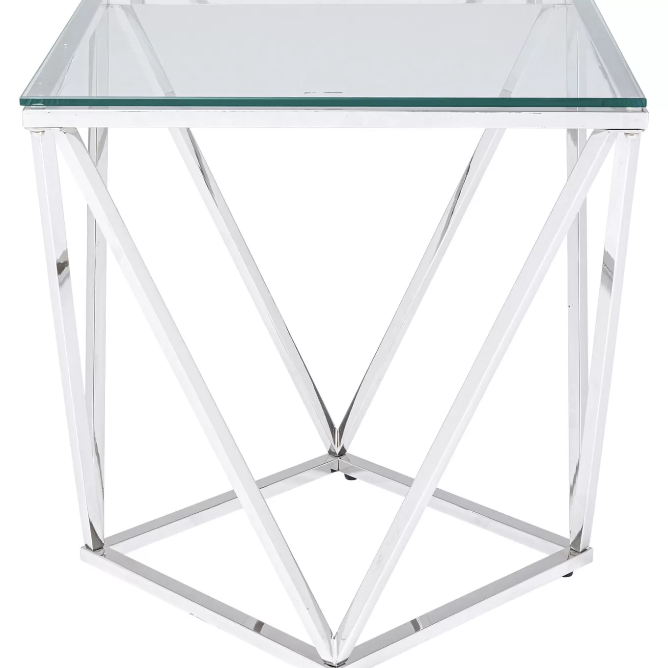 Side Table Cristallo Silver 50X50Cm^KARE Design Fashion