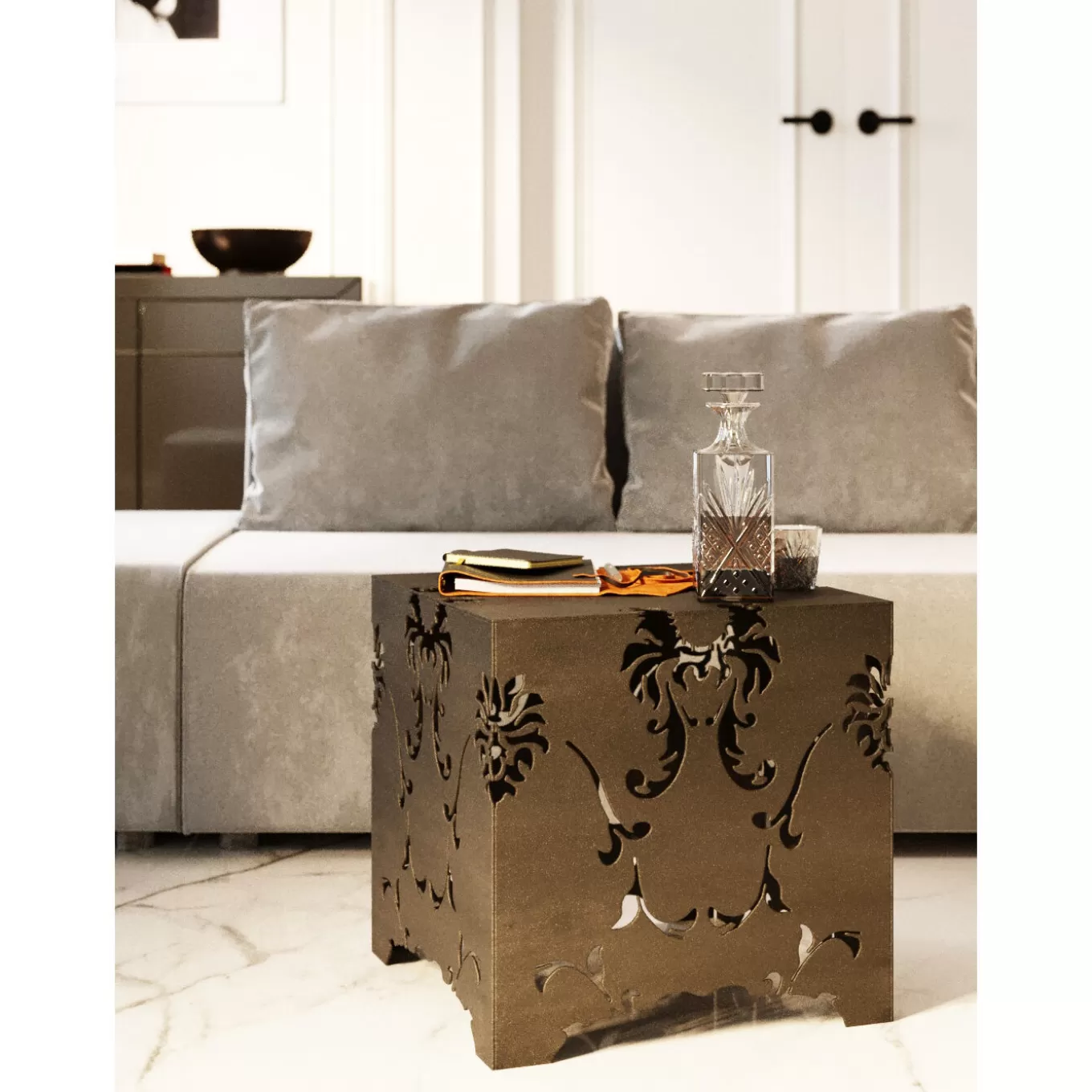 Side Table Cubo Manifattura Bronze 42X42Cm^KARE Design Hot