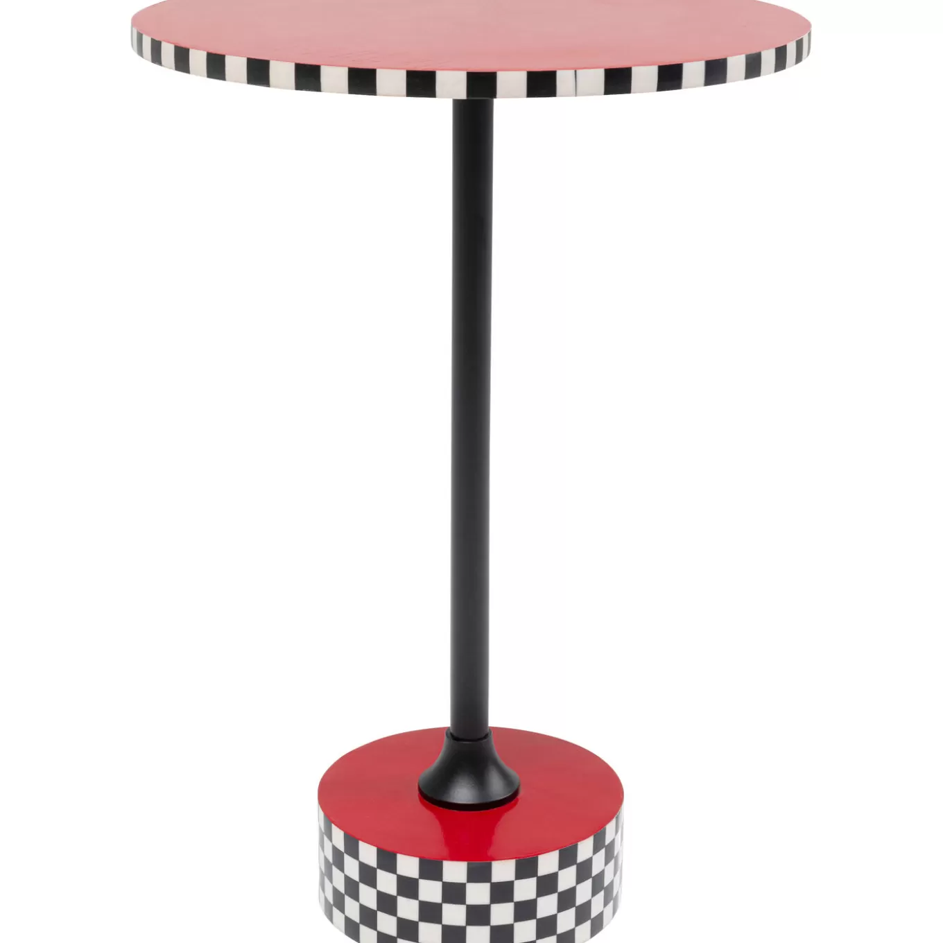 Side Table Domero Checkers Red O40Cm^KARE Design Best Sale