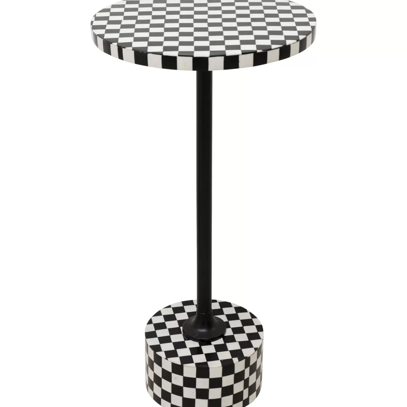 Side Table Domero Chess Black White O25Cm^KARE Design Flash Sale