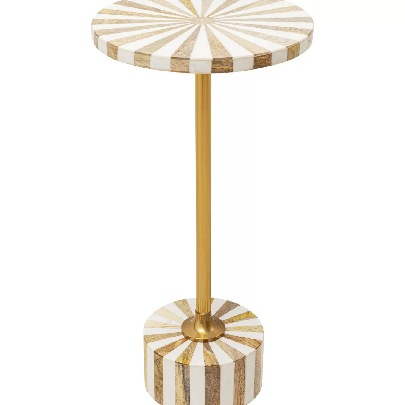 Side Table Domero Cirque Gold White O25Cm^KARE Design Fashion