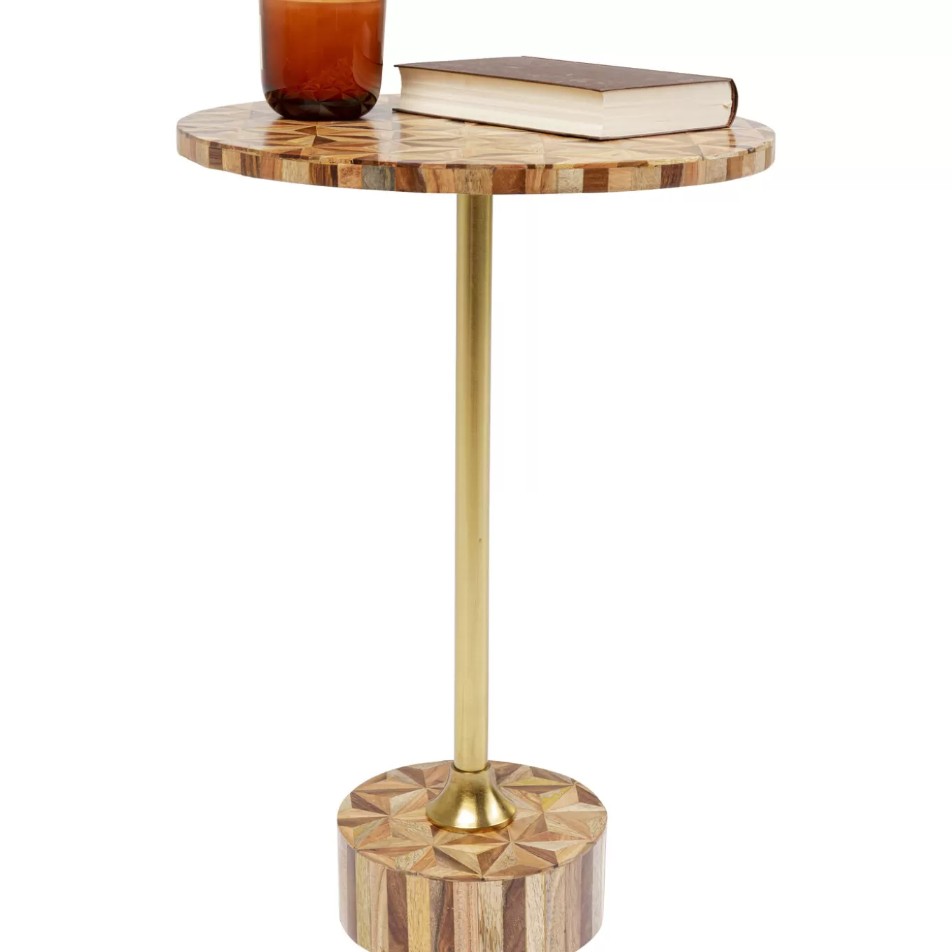 Side Table Domero Geo Brown O40Cm^KARE Design Discount