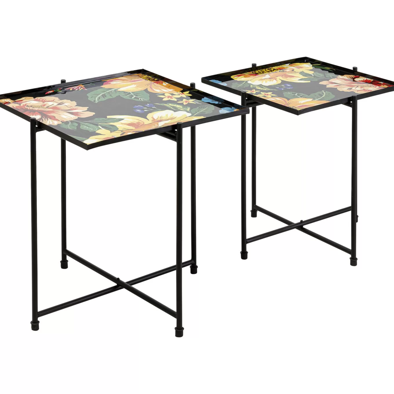 Side Table Flowers Garden Square (2/Set)^KARE Design Cheap