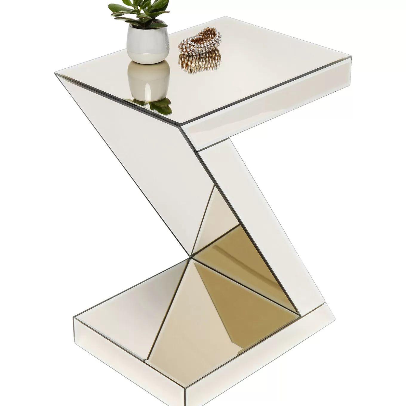 Side Table Luxury Z Champagne 45X33Cm^KARE Design Best