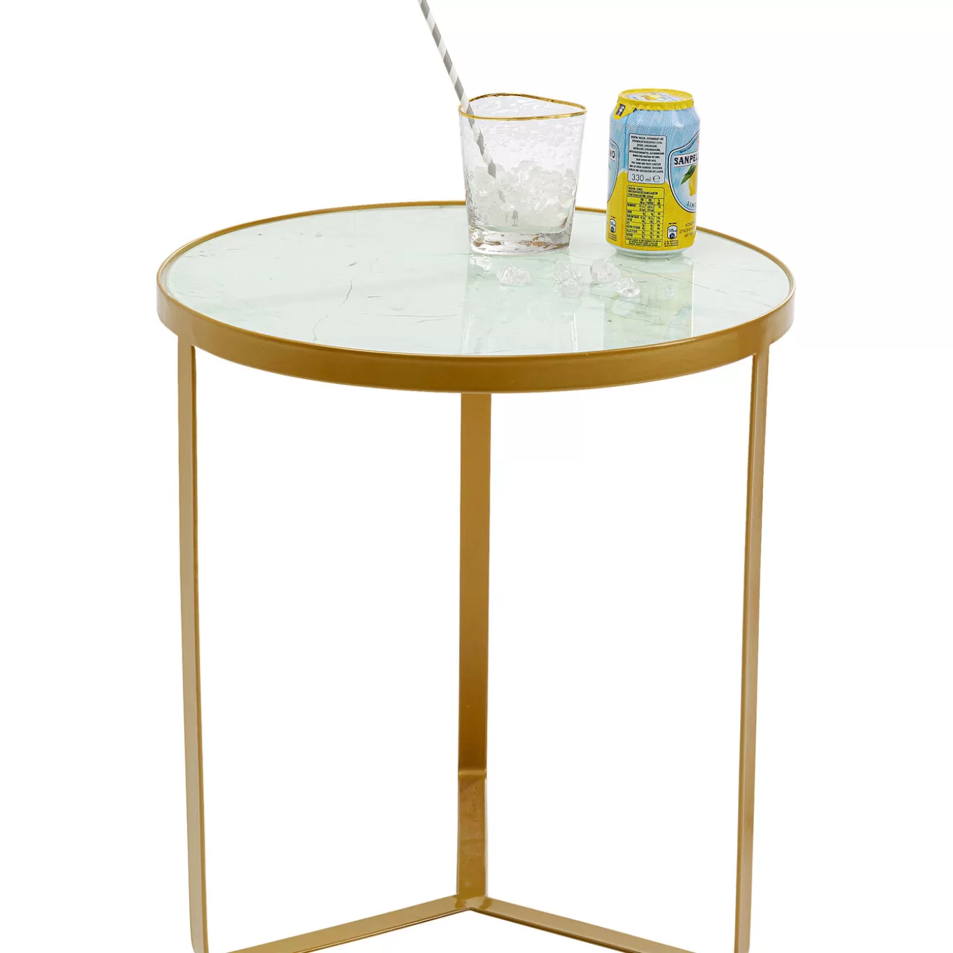 Side Table Marble Gold O45^KARE Design Online