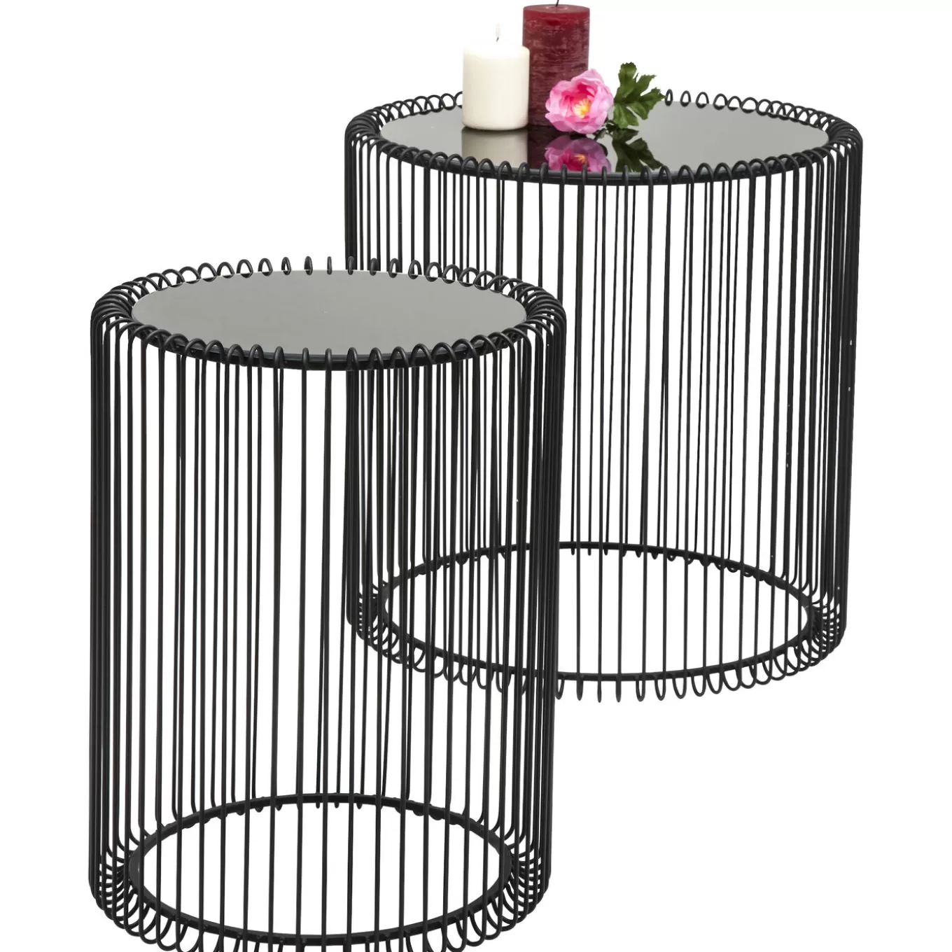 Side Table Wire Black O44Cm (2/Set)^KARE Design Online