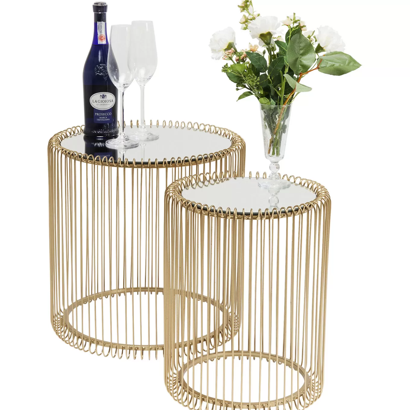 Side Table Wire Brass (2/Set)^KARE Design Discount