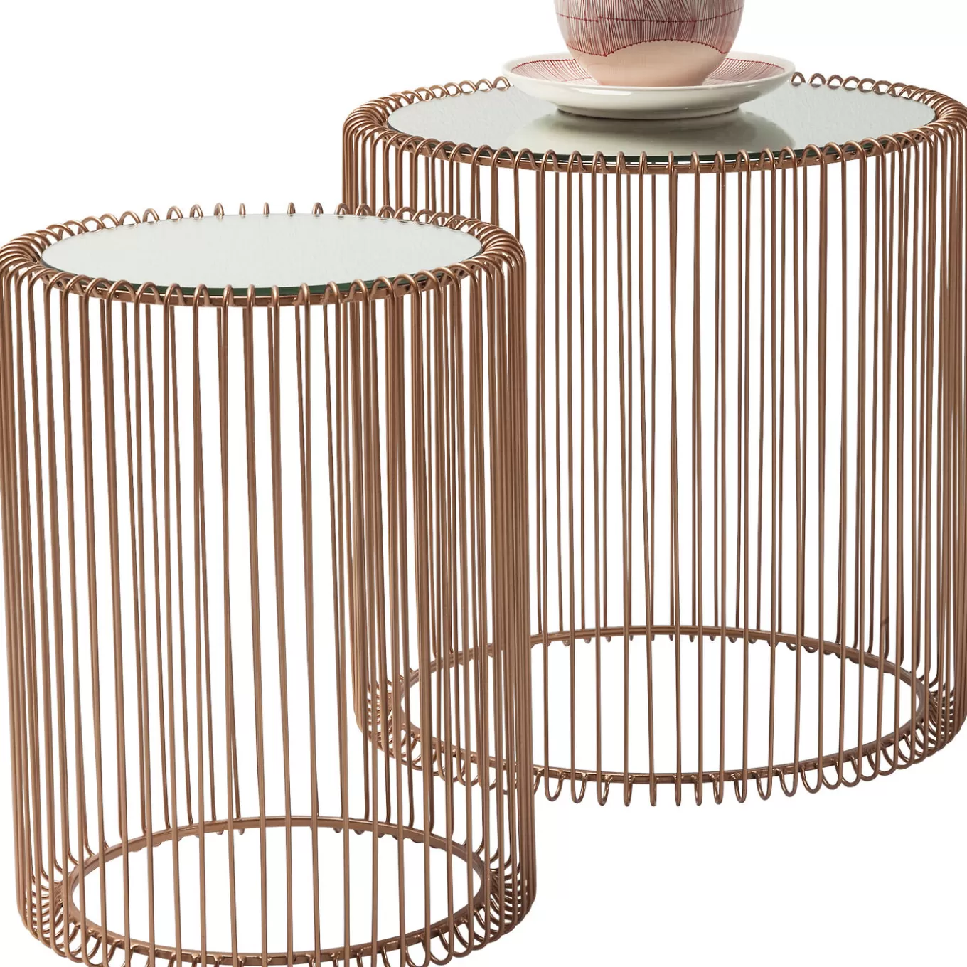 Side Table Wire Copper O44Cm (2/Set)^KARE Design Fashion