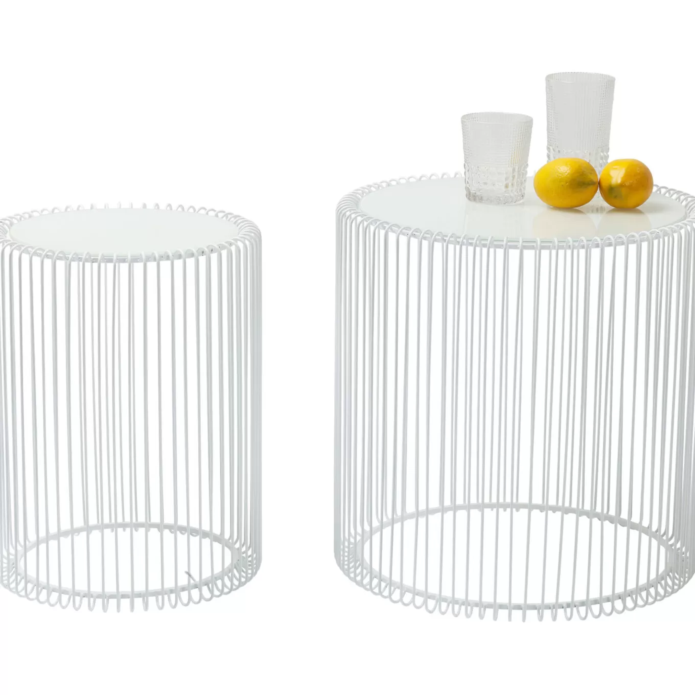 Side Table Wire White O44Cm (2/Set)^KARE Design New