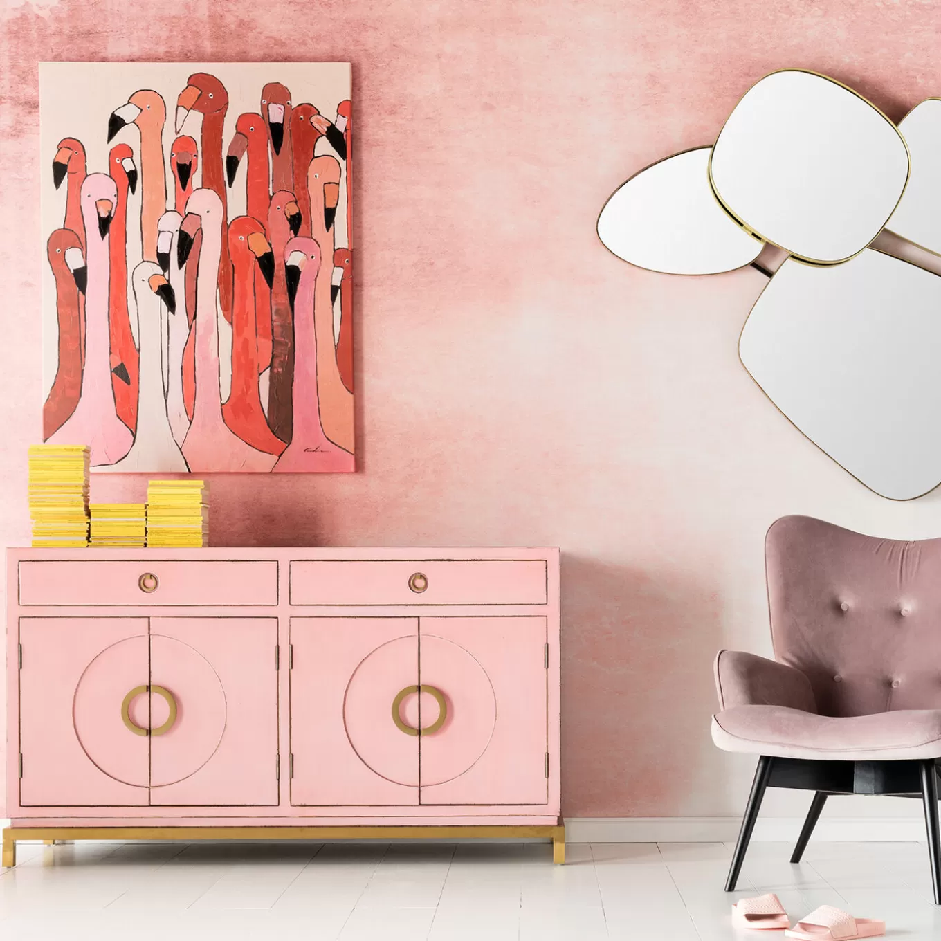 Sideboard Disk Pink^KARE Design Cheap