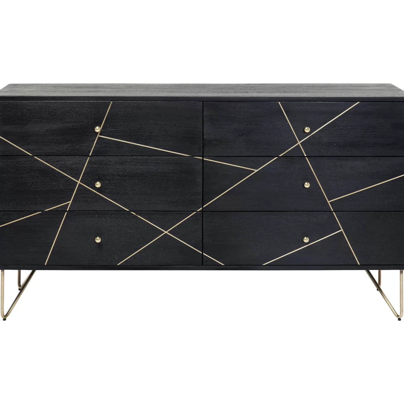 Sideboard Gold Vein 6 Drawers 145X82Cm^KARE Design Shop