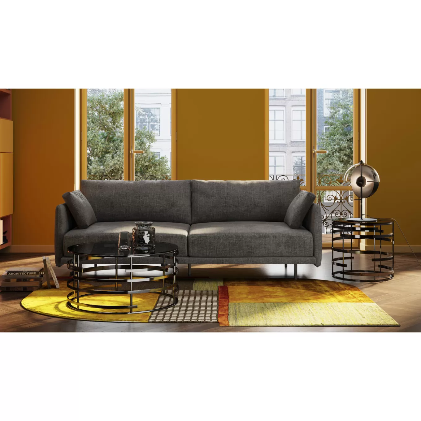 Sofa Edna 3-Seater Grey 245Cm^KARE Design Outlet