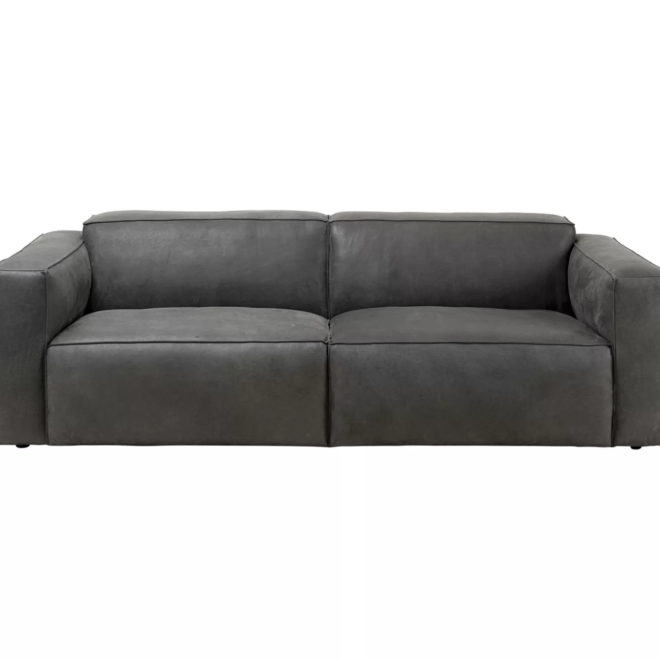 Sofa Henry 3-Seater Leather Grey^KARE Design Clearance