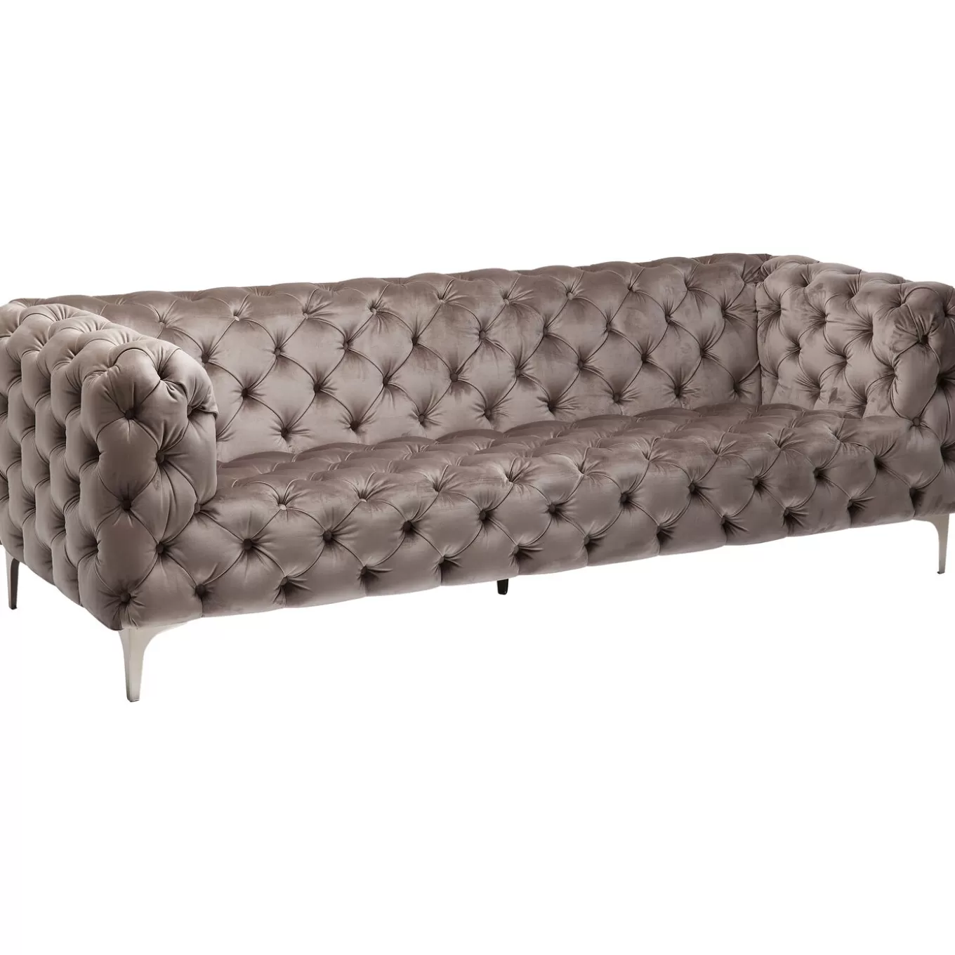 Sofa Look 3-Seater Velvet Grey^KARE Design Best Sale