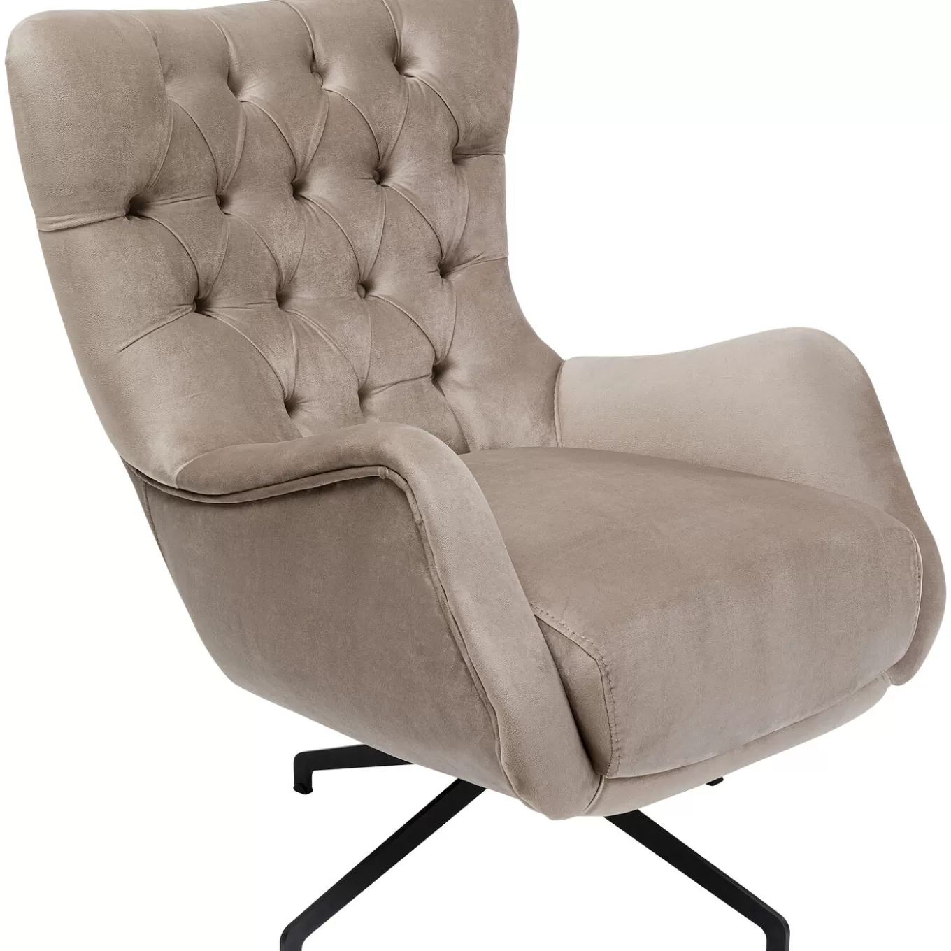 Swivel Armchair Bellissima Velvet Beige^KARE Design Flash Sale