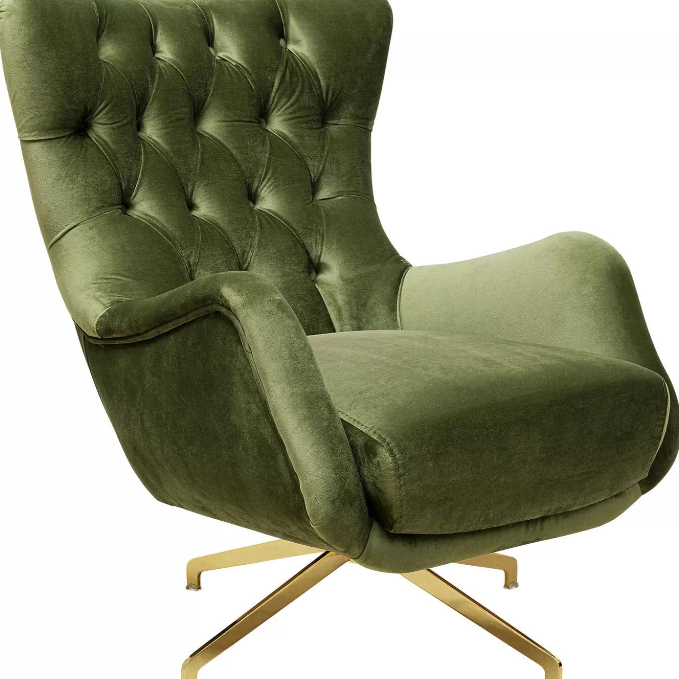 Swivel Armchair Bellissima Velvet Green^KARE Design New