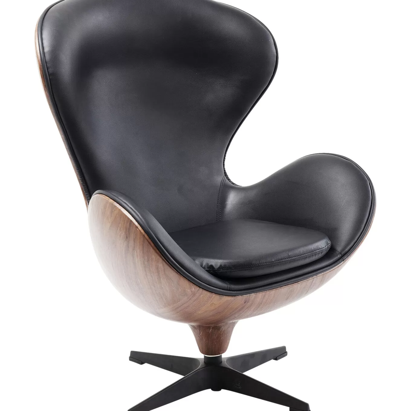 Swivel Armchair Lounge Black Walnut^KARE Design Flash Sale