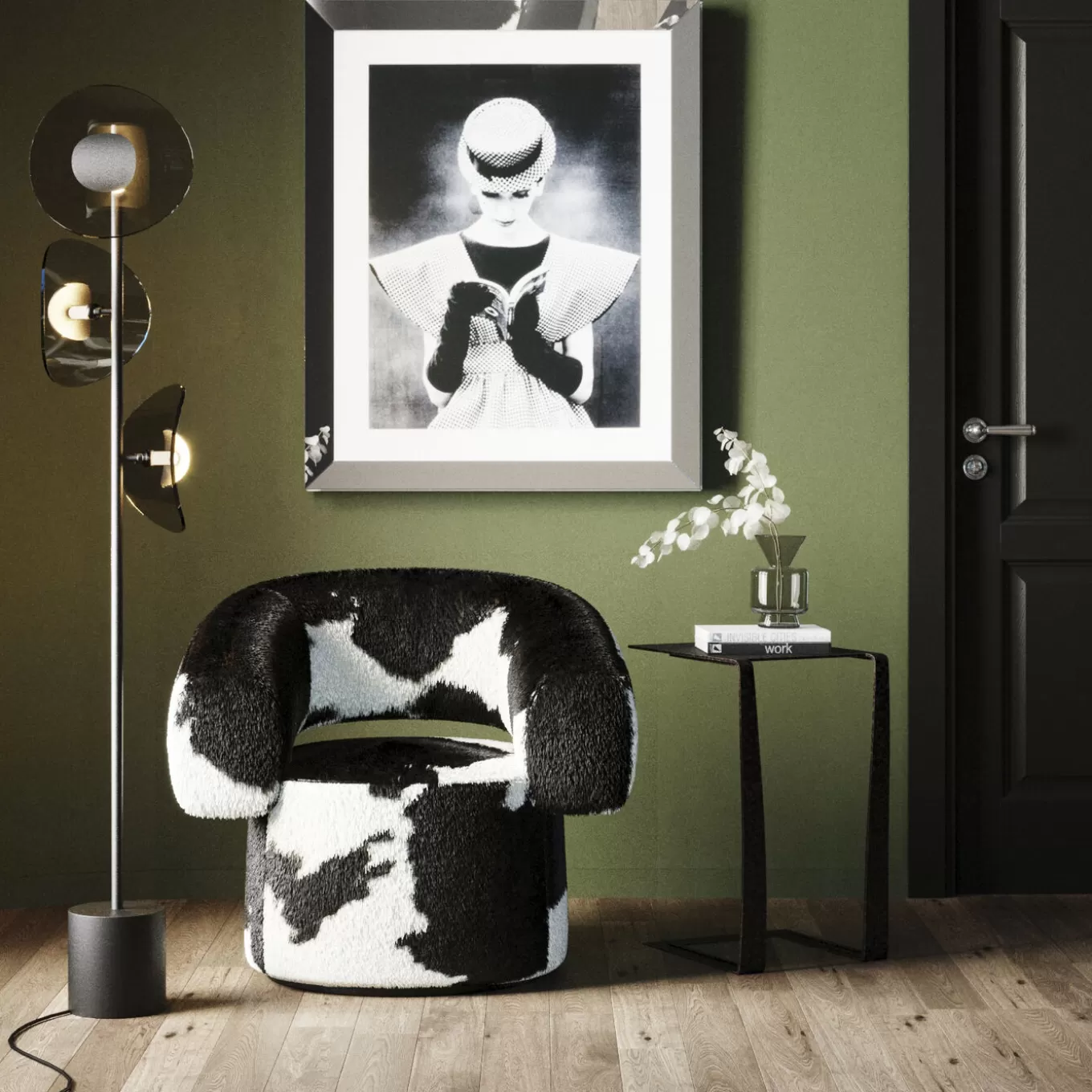 Swivel Armchair Maye Cow^KARE Design Flash Sale