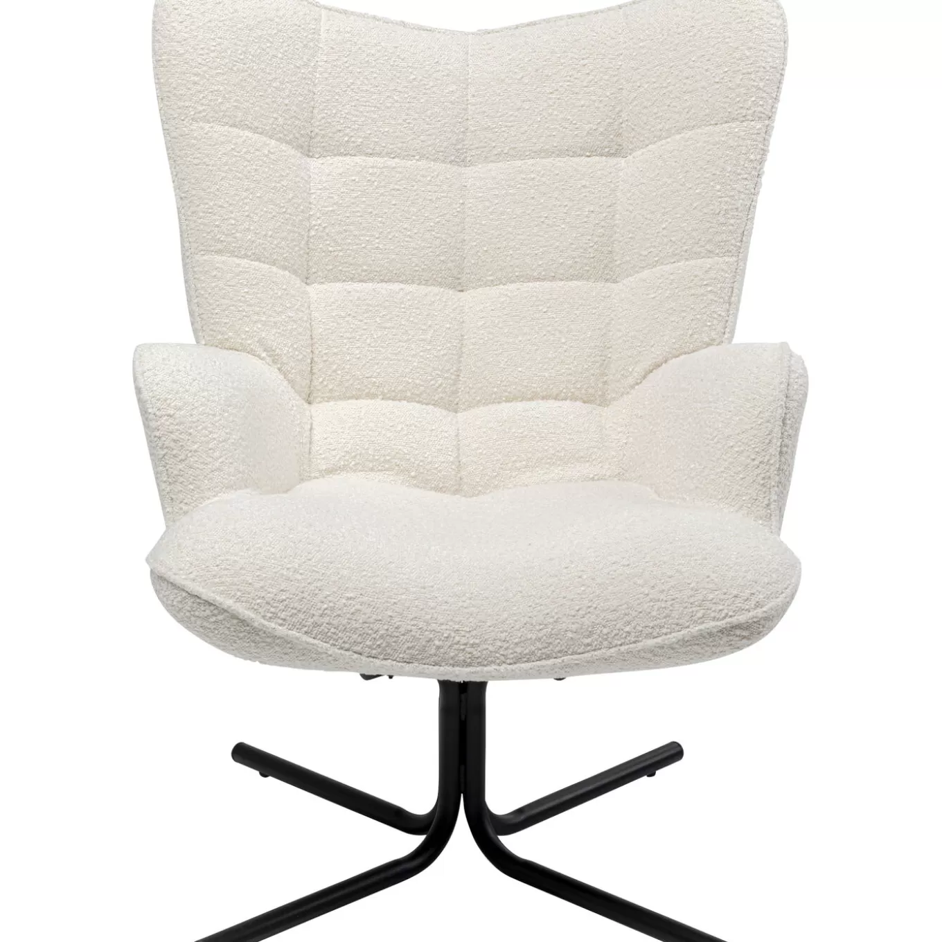 Swivel Armchair Oscar Boucle Cream^KARE Design New