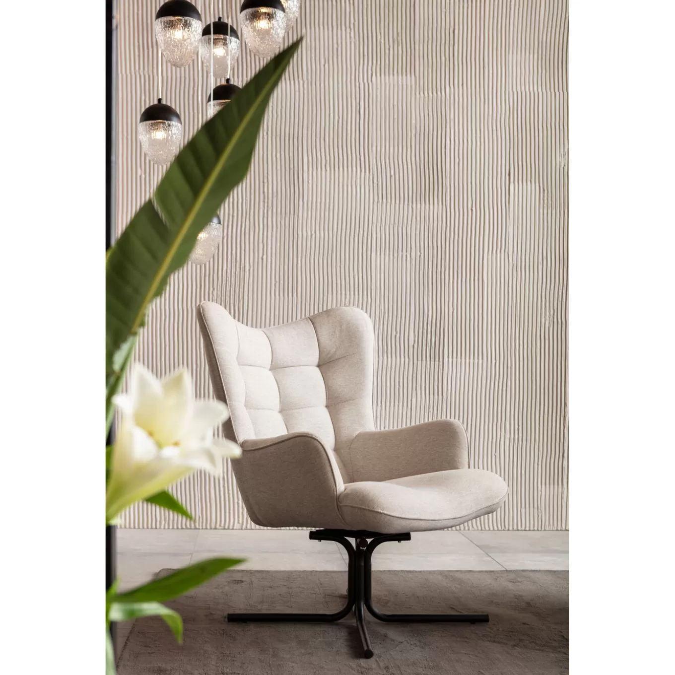 Swivel Armchair Oscar Cream^KARE Design Sale