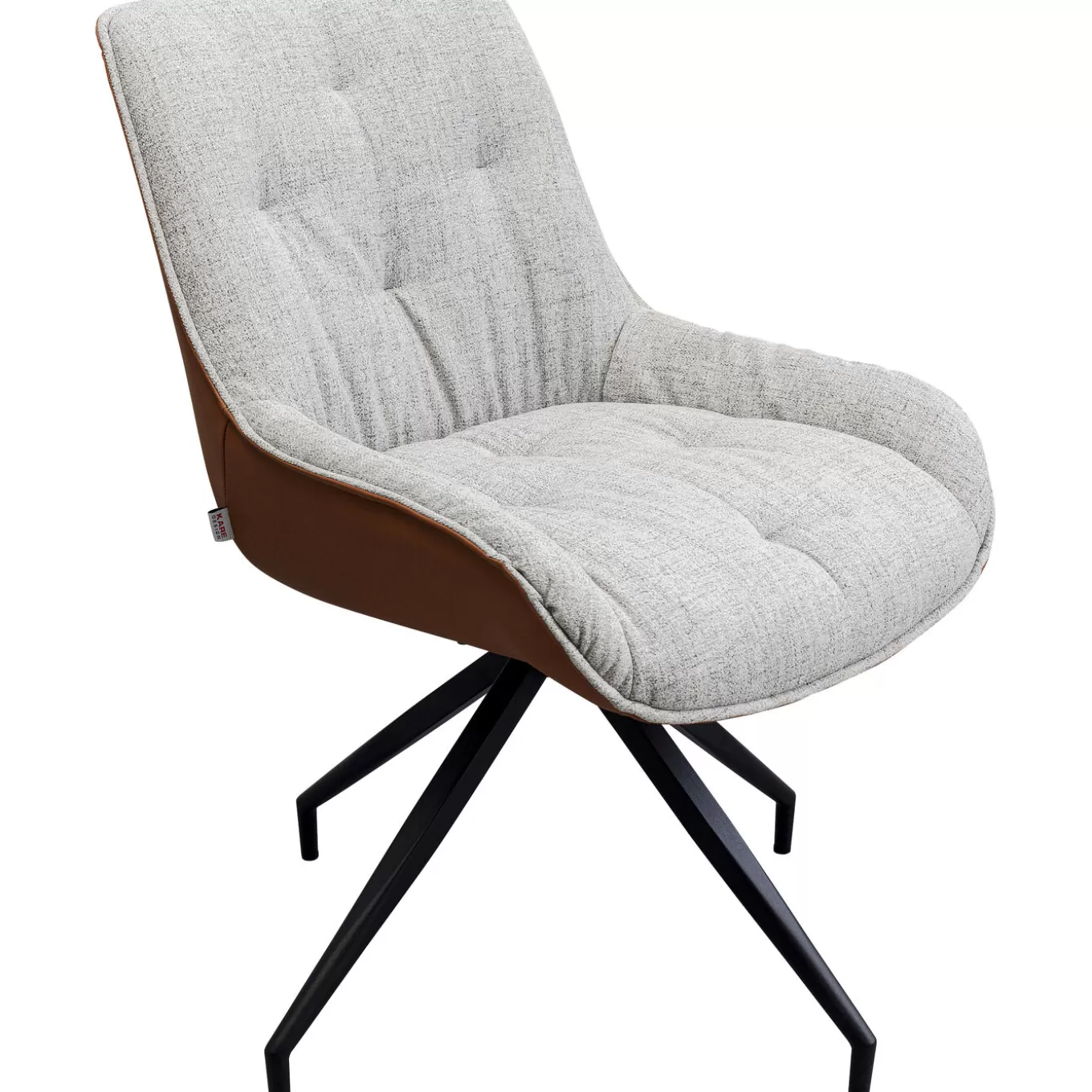 Swivel Chair Lori Grey Brown^KARE Design Shop