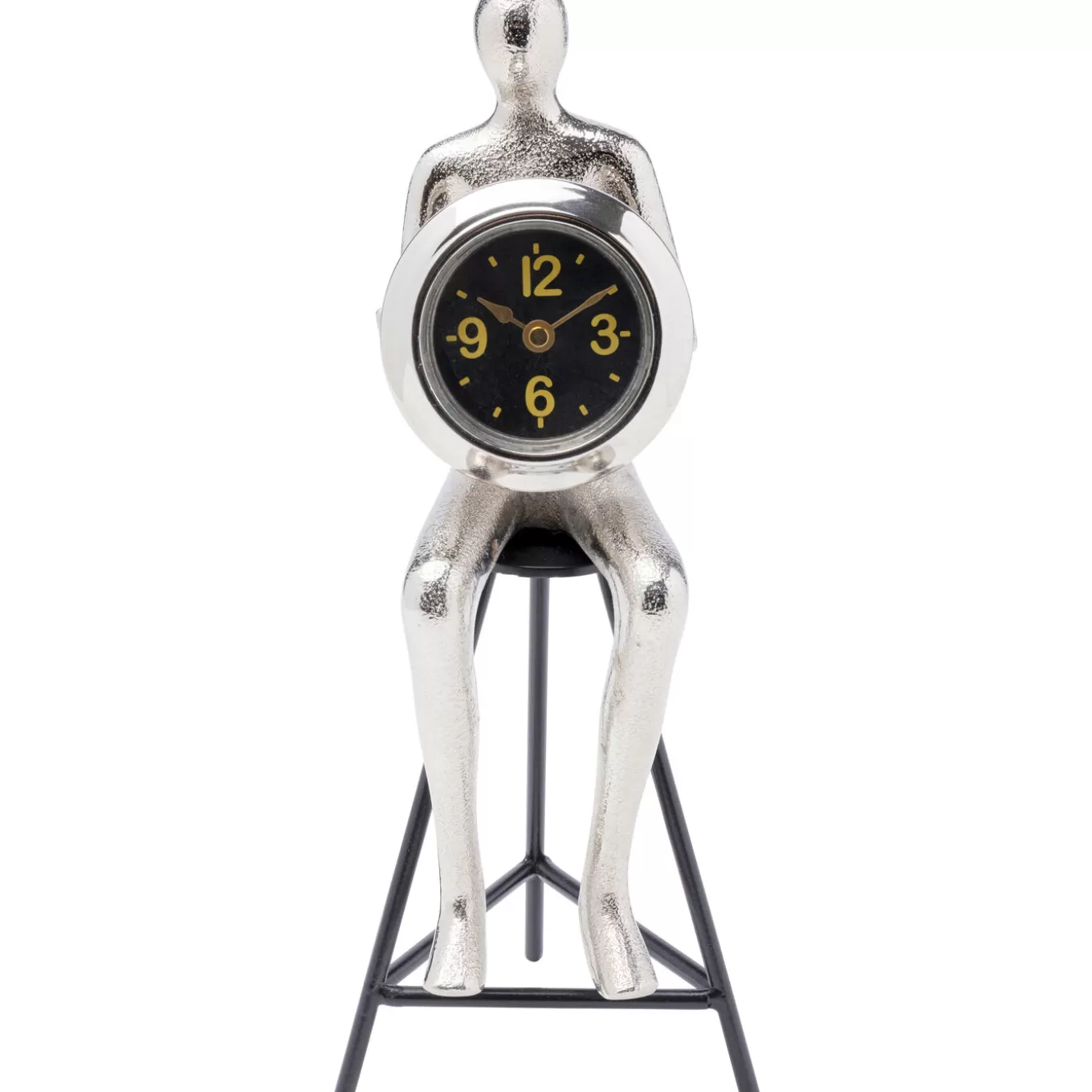 Table Clock Sitting Man Silver 12X31Cm^KARE Design Best Sale