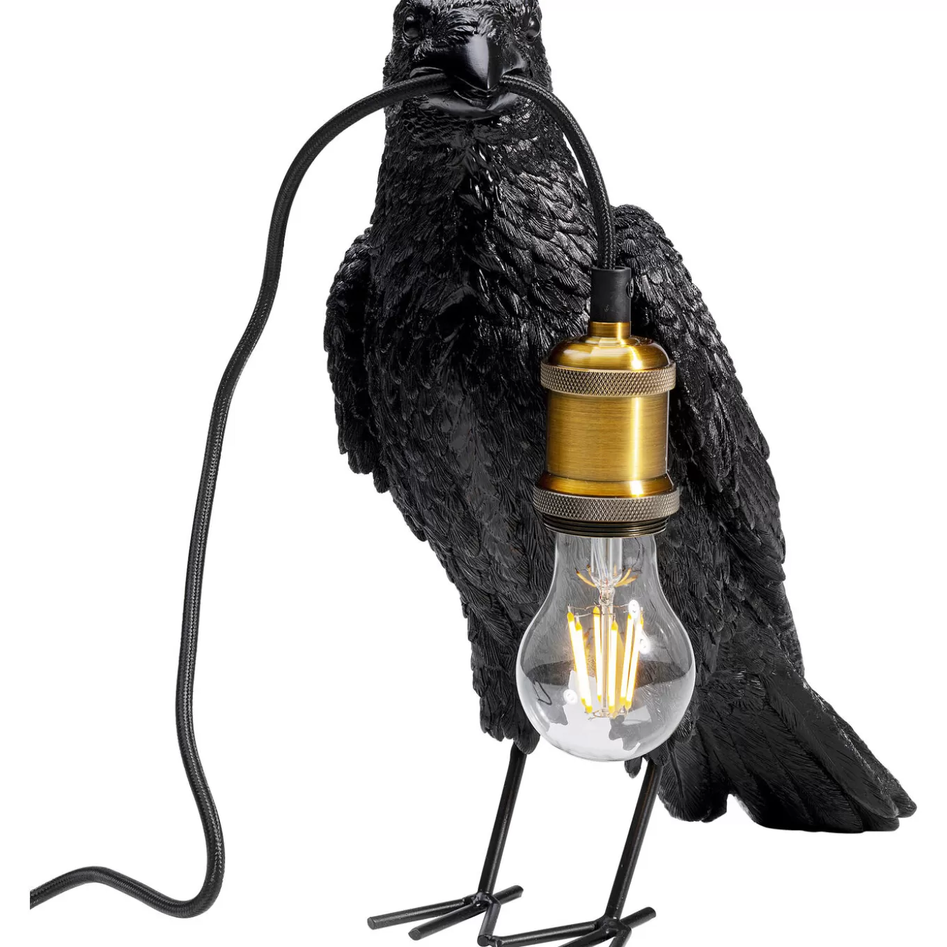 Table Lamp Animal Crow Mat Black 34Cm^KARE Design Best