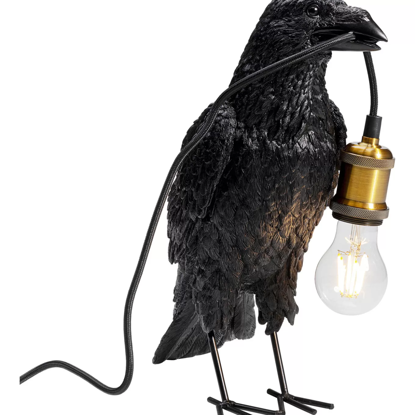 Table Lamp Animal Crow Mat Black 34Cm^KARE Design Best