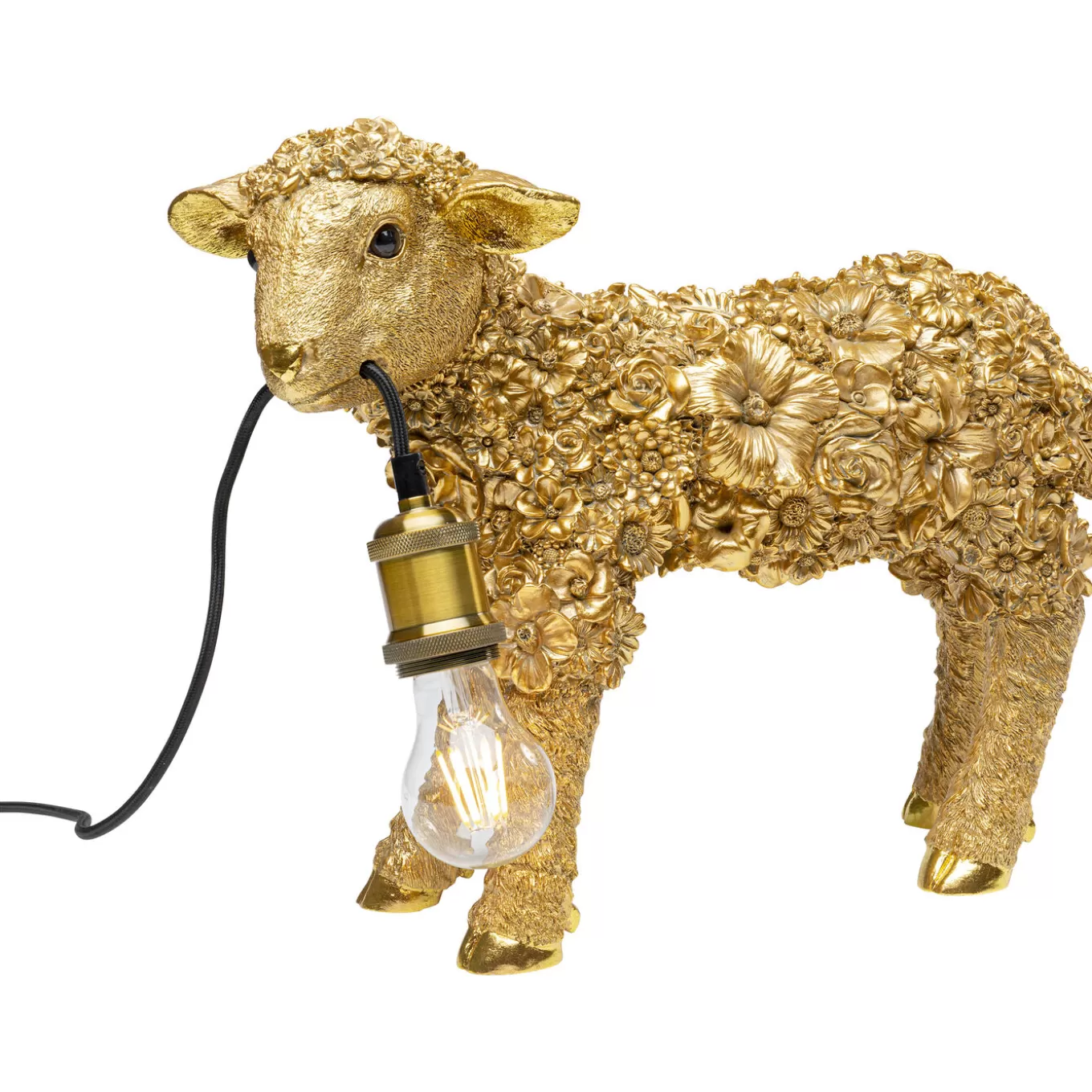 Table Lamp Animal Flower Sheep Gold 36Cm^KARE Design Best