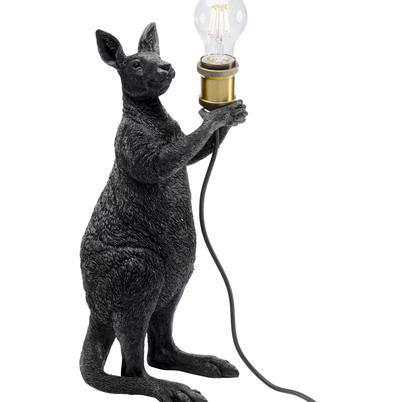 Table Lamp Animal Kangaroo Black Matt 46Cm^KARE Design New