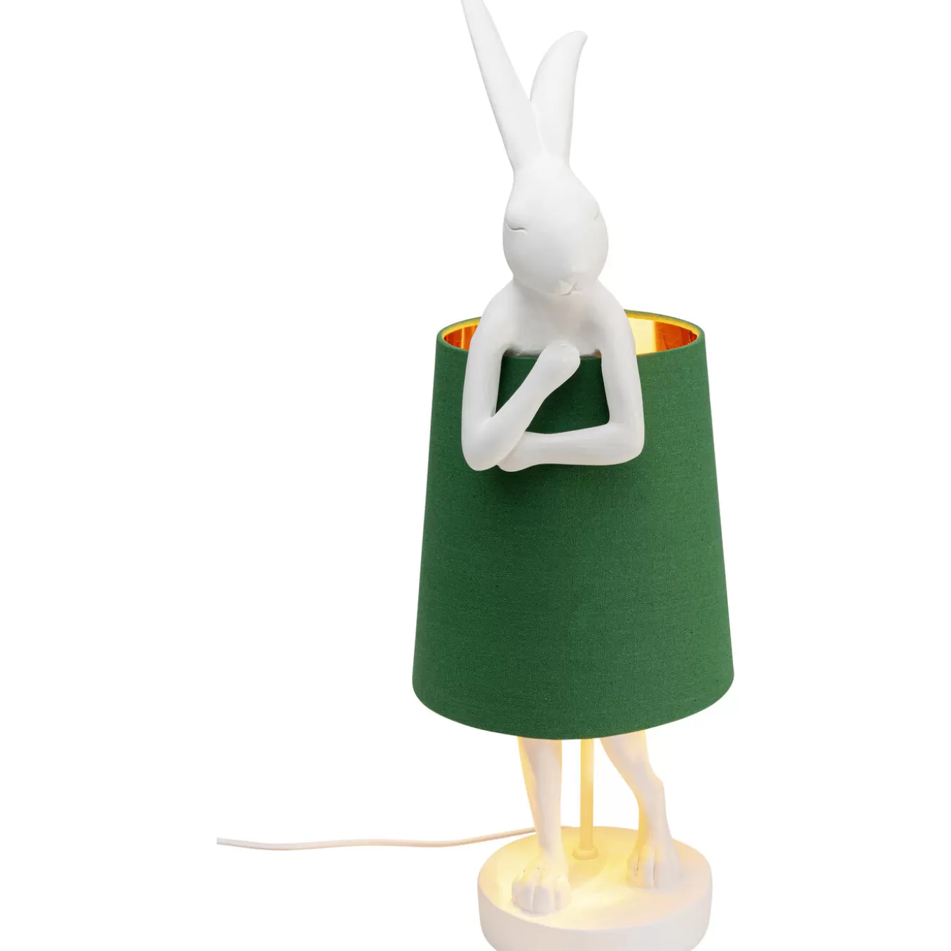 Table Lamp Animal Rabbit White/Green 68Cm^KARE Design New