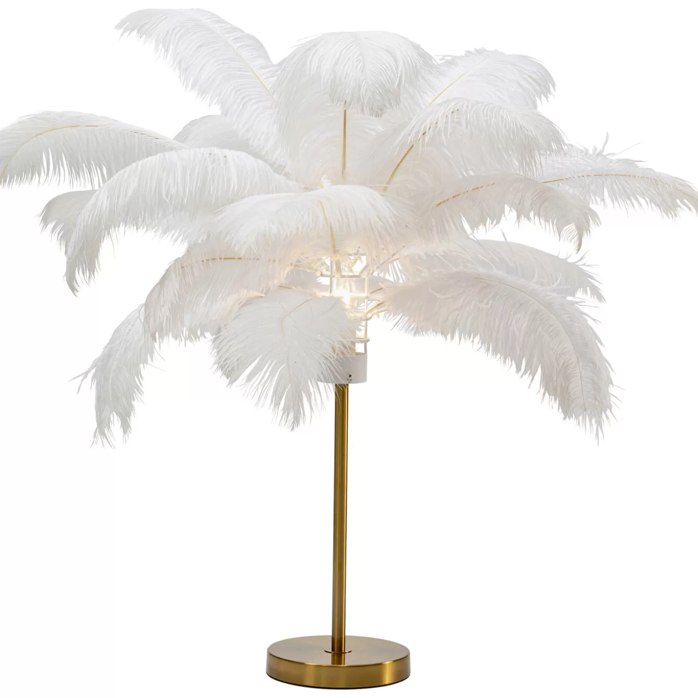 Table Lamp Feather Palm White 60Cm^KARE Design Fashion