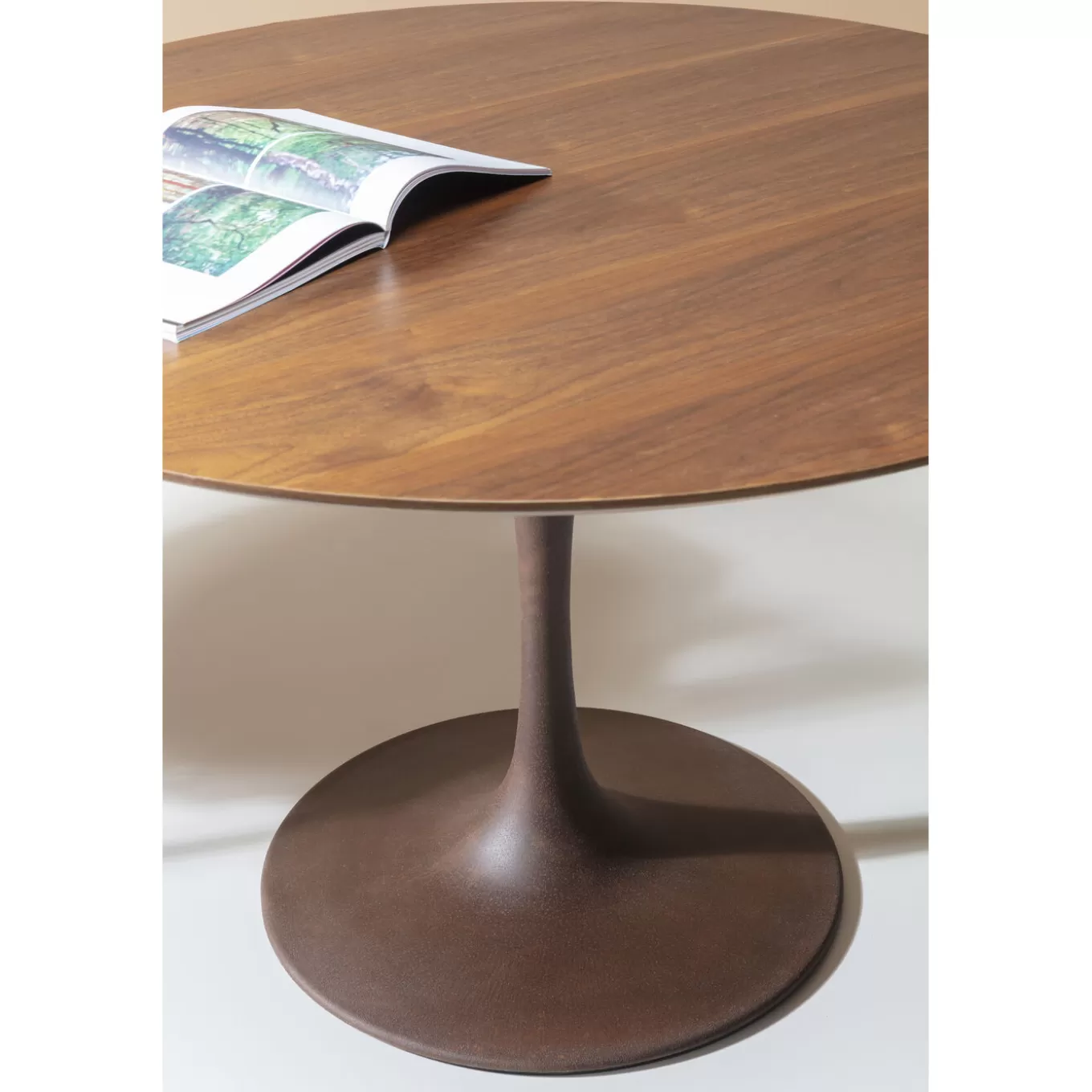 Table Top Invitation Round Walnut O120Cm^KARE Design Fashion