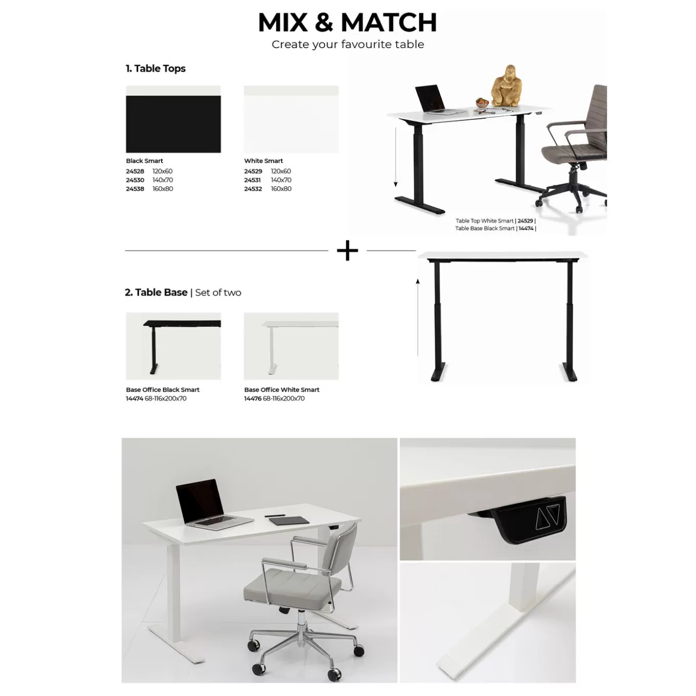 Table Top Tavola Smart White 120X60Cm^KARE Design Fashion