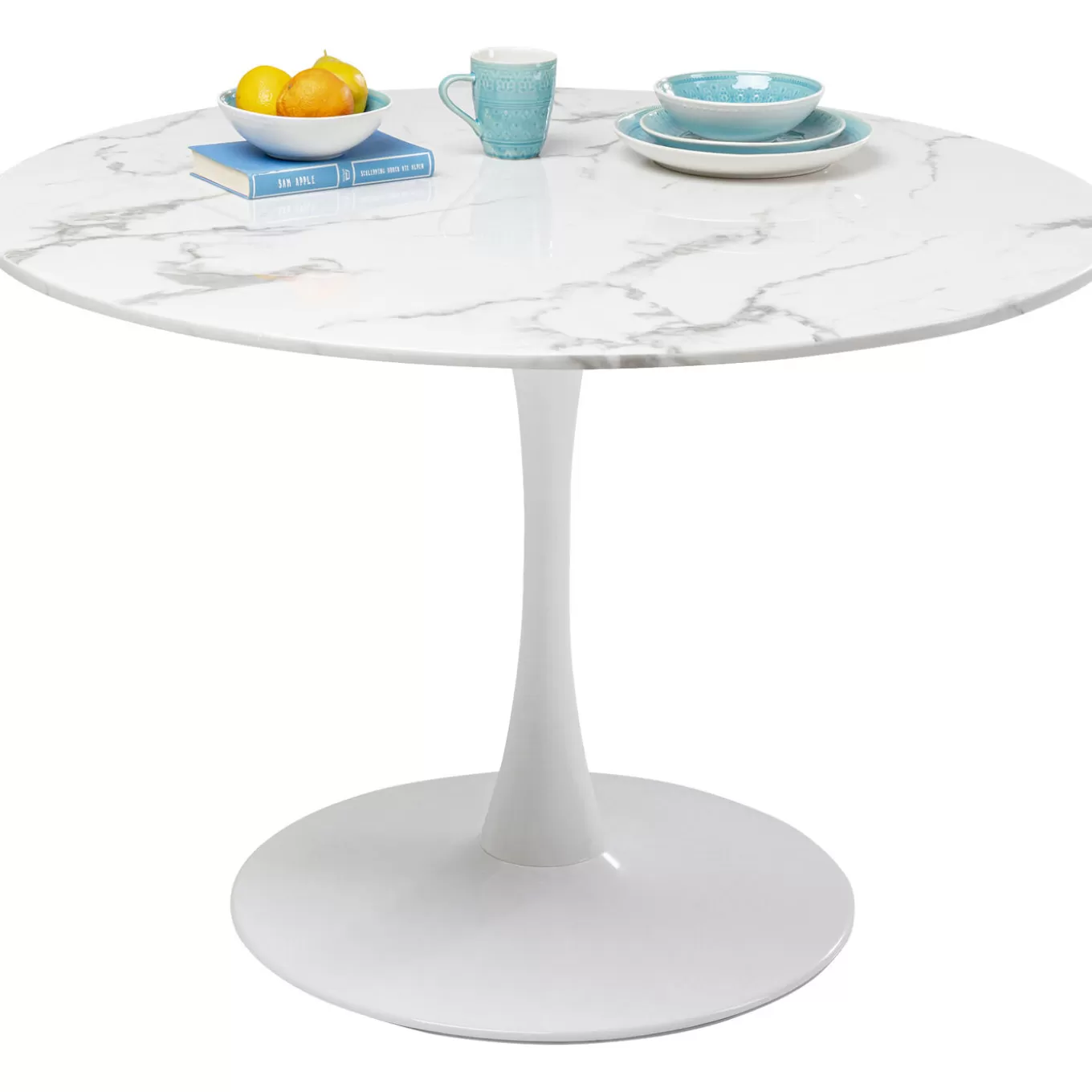 Table Veneto Marble White O110Cm^KARE Design Store