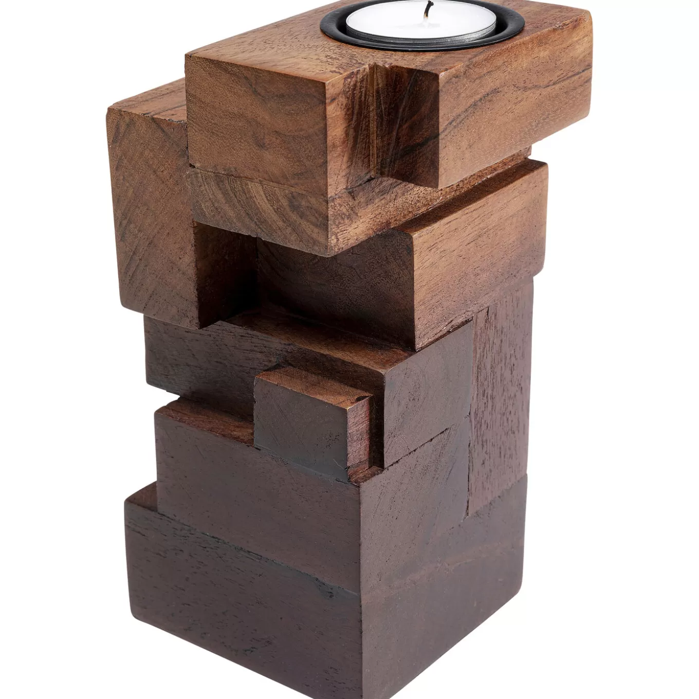 Tealight Holder Wood Tetris 17Cm^KARE Design Discount