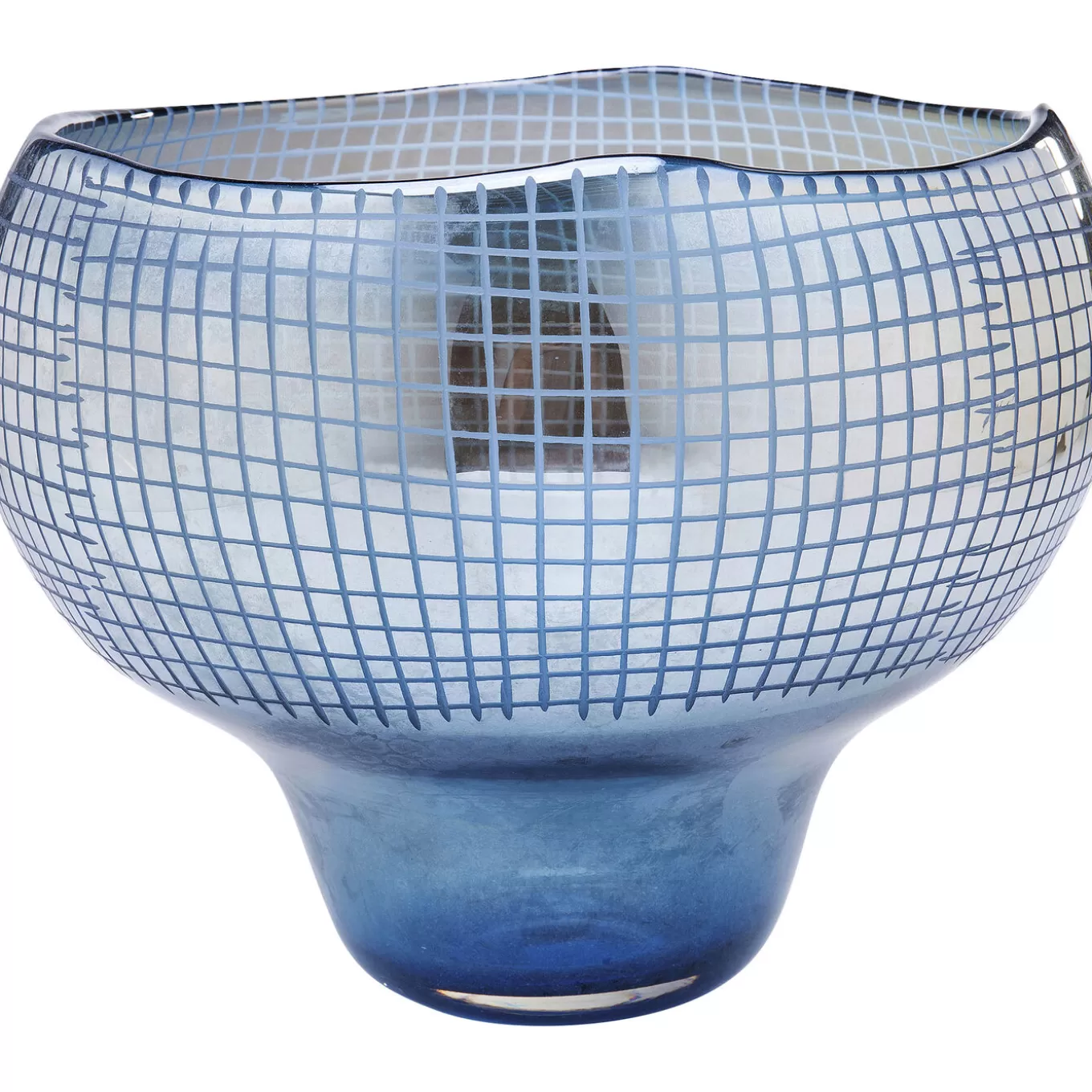 Vase Grid Luster Blue 28Cm^KARE Design Clearance