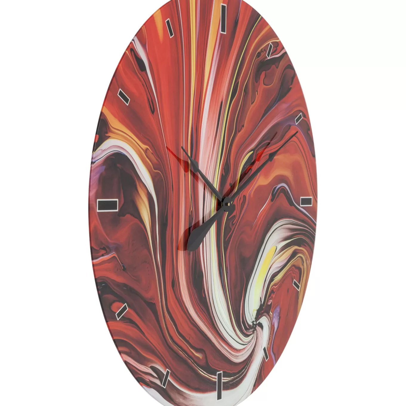 Wall Clock Glass Chaos Fire O80Cm^KARE Design Sale