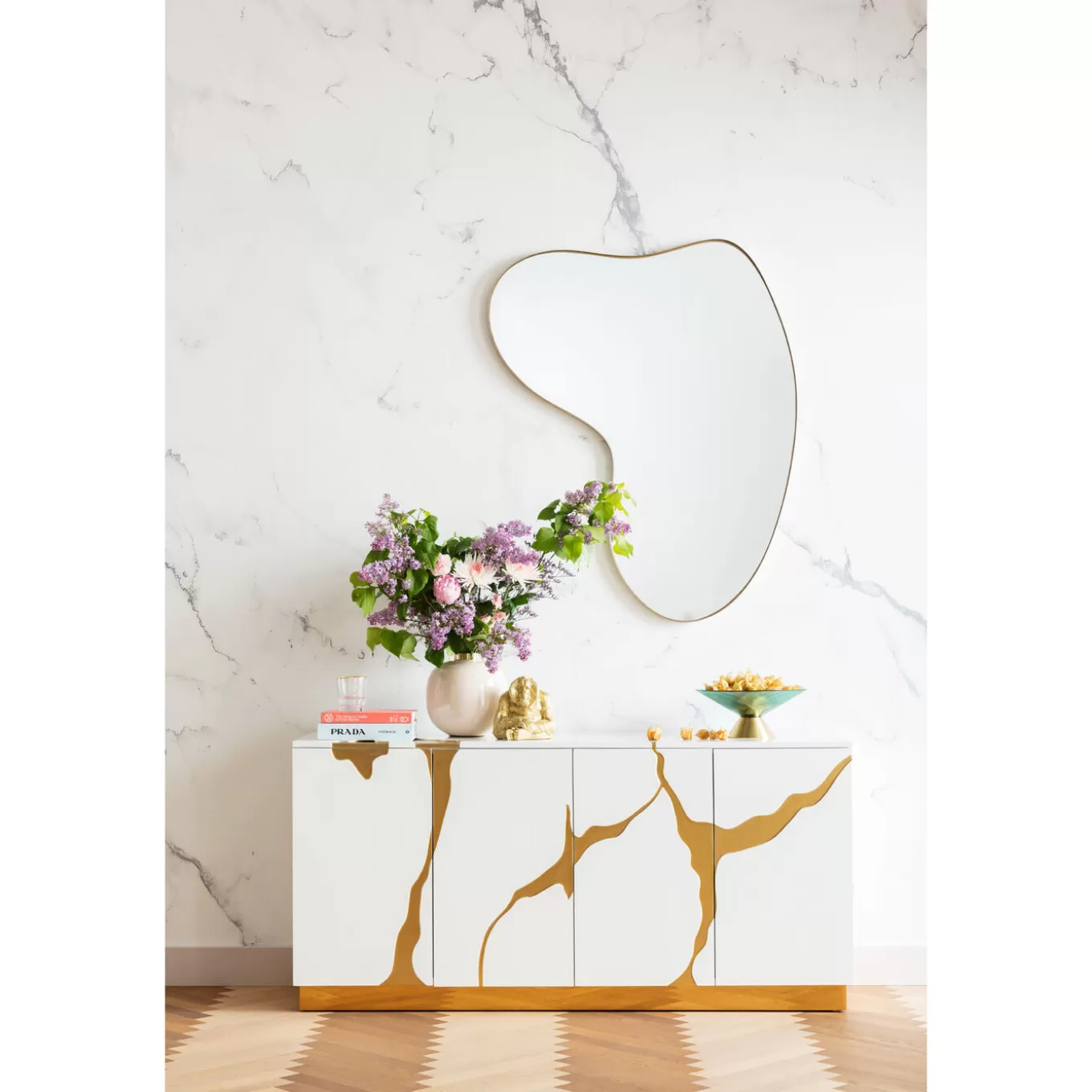 Wall Mirror Shape Brass 110X120Cm^KARE Design Store