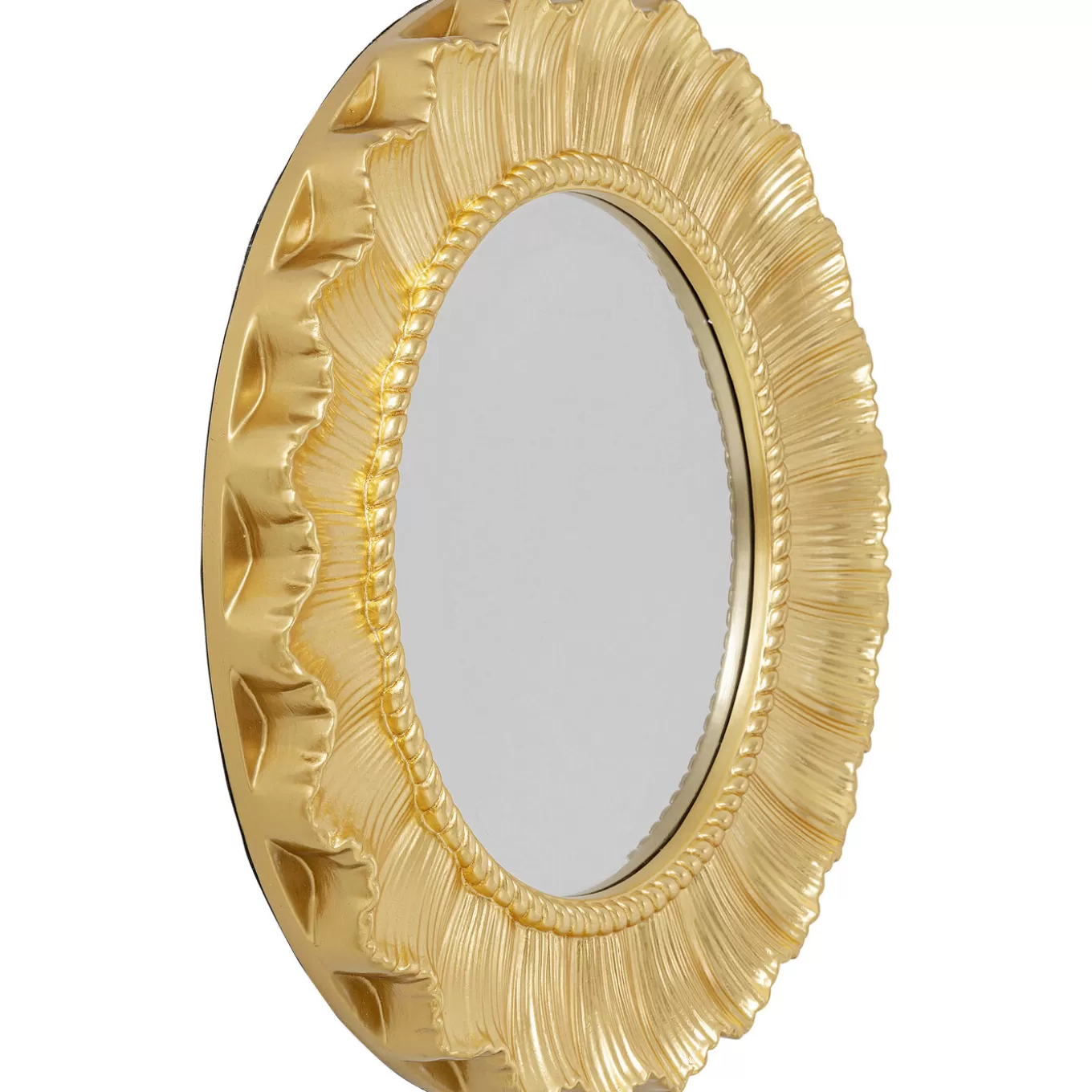 Wall Mirror Sun Ray Gold O84Cm^KARE Design Outlet