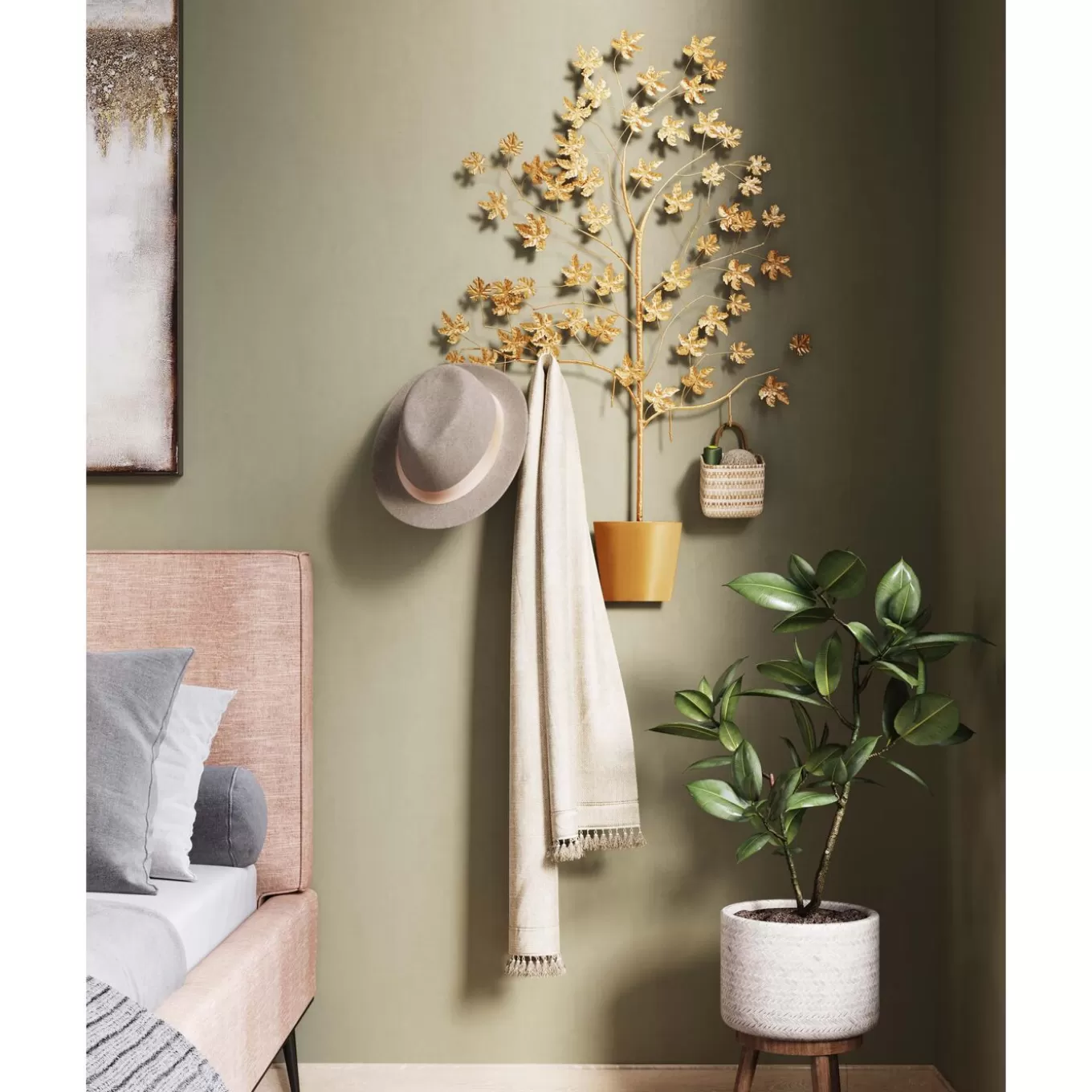 Wall Wardrobe Leafline Gold 93Cm^KARE Design Online