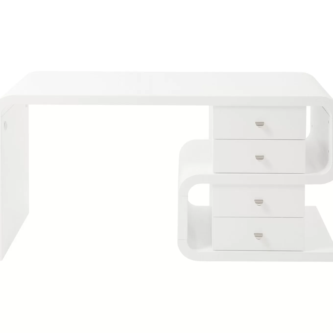 White Club Desk Snake 150X70Cm^KARE Design New